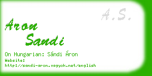 aron sandi business card