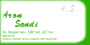 aron sandi business card